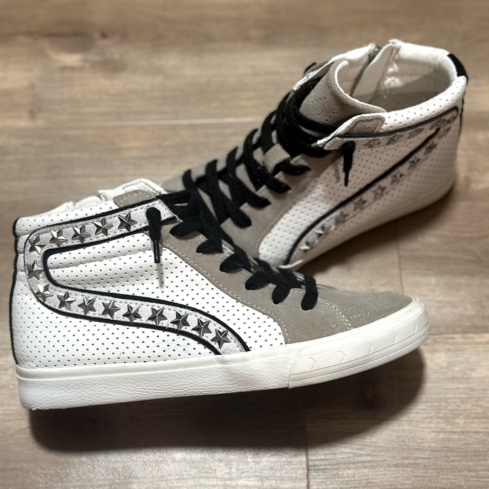 Vintage Havana Gadol Leather High Tops with Zipper